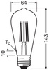 LED žárovka ST64 E27 5W = 75W 1055lm 4000lm Neutrální 330° vlákno CLASSIC ENERGETICKÁ ÚSPORNOST Osram