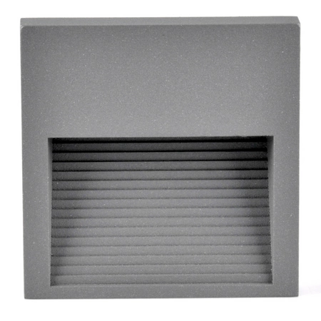 Zahradní povrchové schodišťové svítidlo LED 3W 60lm IP44 4000K šedé čtvercové Q9 GOLDLUX (Polux)