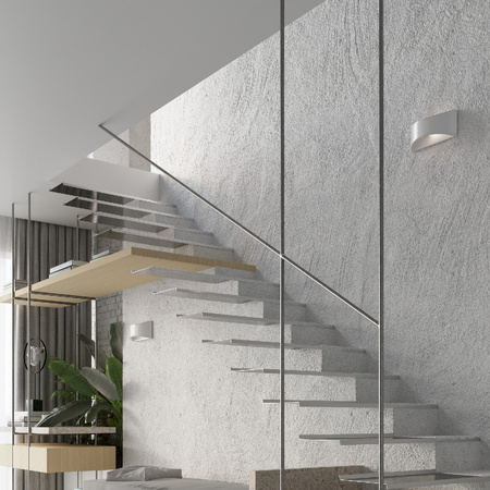 LED nástěnné svítidlo VIXEN G9 Nástěnné svítidlo Polokruhové lakované bílé lesklé SOLLUX