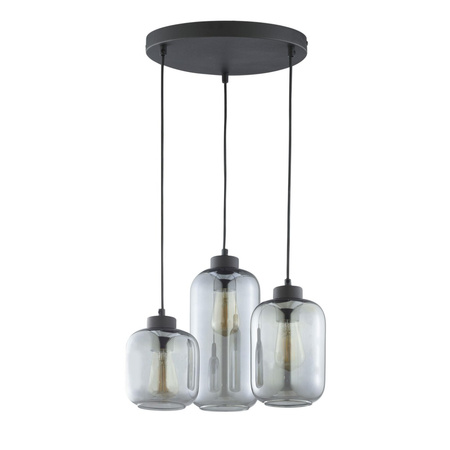 MARCO GHAPHITE sklo+kov Grafitové závěsné svítidlo 3xE27 3185 TK Lighting