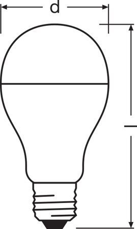 2x LED žárovka E27 A60 19W = 150W 2452lm 2700K Teplá bílá 200° OSRAM HODNOTA
