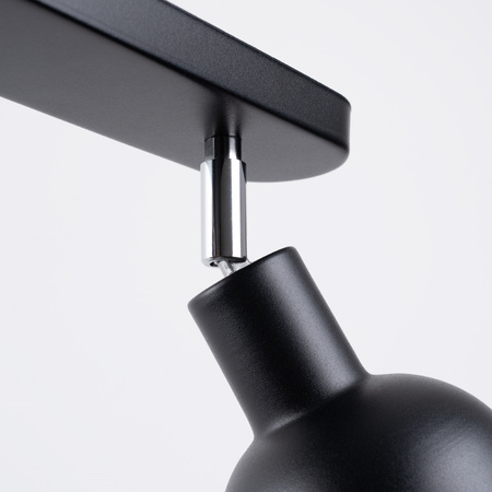 Stropní svítidlo ELBA 2xE27 Reflector Movable Black Loft SOLLUX