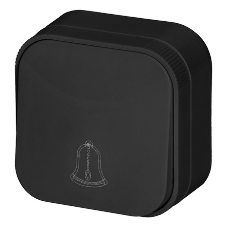 Tlačítko zvonku pro povrchovou montáž IP20 ORNO ČERNÉ