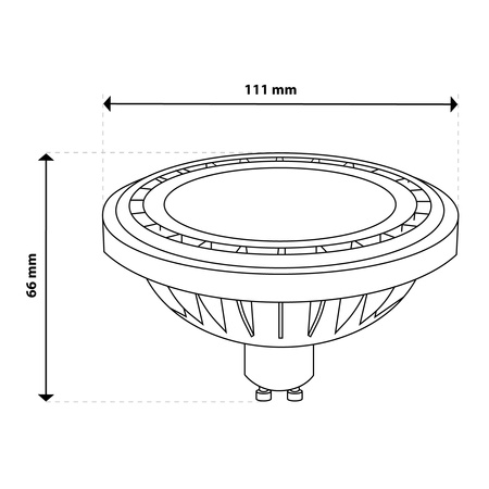 LED žárovka ES111 GU10 10W = 75W 1055lm 4000K Neutrální 38° LUMILED