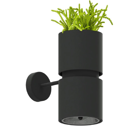 LED nástěnné svítidlo KUKKIA GU10 ES111 Nástěnné svítidlo Pot Black SOLLUX