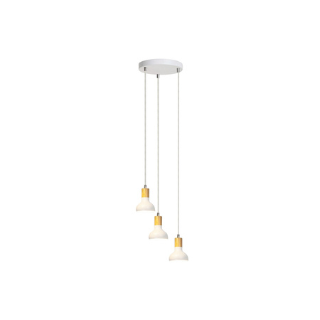 Stropní závěsné svítidlo 3 x E14 White Scandinavian Holly Rabalux