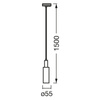 GU10 zavěšené stropní svítidlo Black Tracklight Ledvance
