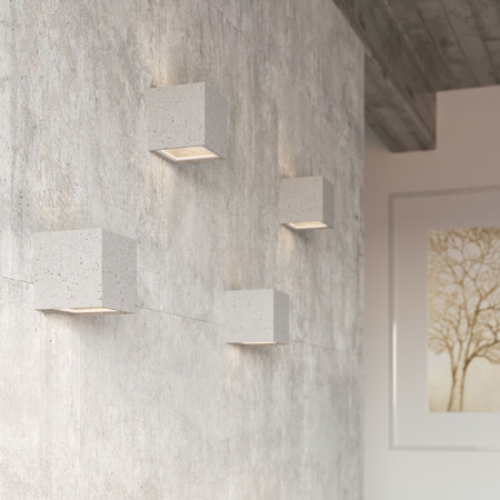 Nástěnné svítidlo LED LEO G9 Wall Cube 12cm Concrete SOLLUX