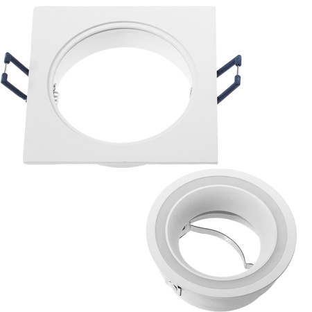 Halogenová Podhledové svítidlo GU10, IP44 Stálá Čtvercová Bílá CLARO LUMILED