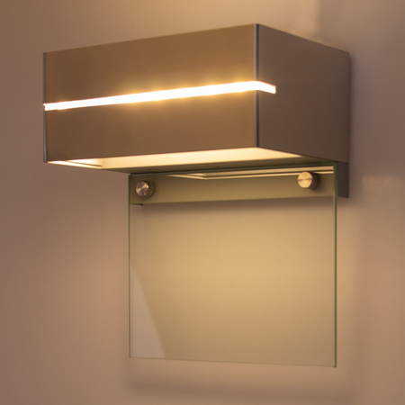 LED zahradní lampa Osvětlené domovní číslo DVEŘE Nástěnné svítidlo 6W IP54 Silver Volteno