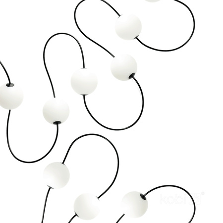 Zahradní venkovní světelný řetěz Girland 10W 700lm 2500K Warm 10x LED White IP67 7,7m Venezia Kobi