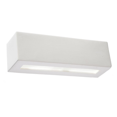 Nástěnné svítidlo VEGA E27 Up-Down Obdélníkové keramické moderní bílé SOLLUX