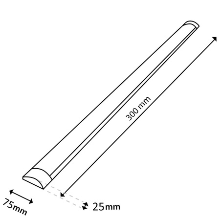 LED panel Svítidlo pro povrchovou montáž Beam Black 30cm 8W 6000K Cold Colour