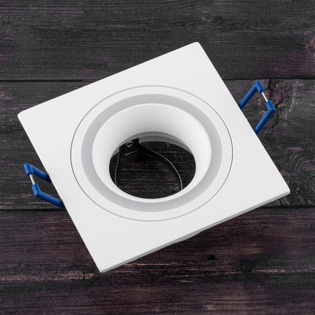 Halogenová Podhledové svítidlo GU10, IP44 Stálá Čtvercová Bílá CLARO LUMILED