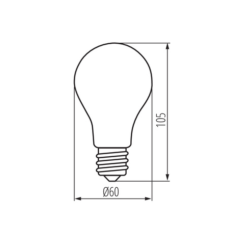 LED žárovka E27 A60 4,5W = 40W 470lm 2700K teplá bílá XLED Filament Kanlux