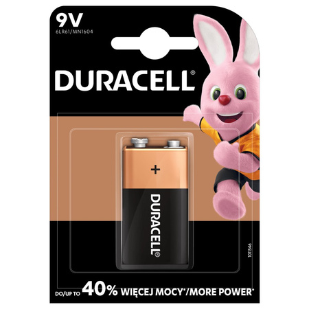 Duracell Basic 6LR61 9V alkalické baterie Blister 1ks