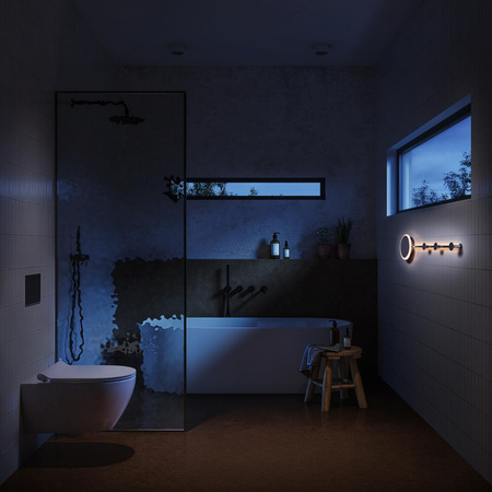 Stropní nástěnné svítidlo LED Povrchová nástěnná lampa 12W 800lm CCT Dekorativní stříbrná Perchero Ledvance