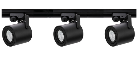 Sada osvětlovacích přípojnic 1.5 m +3x LED přípojnice s reflektorem GU10 černá matná