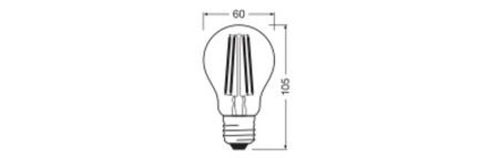 LED žárovka A60 E27 5W = 75W 1055lm 3000K teplá bílá FILAMENT LEDVANCE