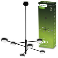 LED závěsné stropní svítidlo 6x GX53 Wall Black OVILO LUMILED