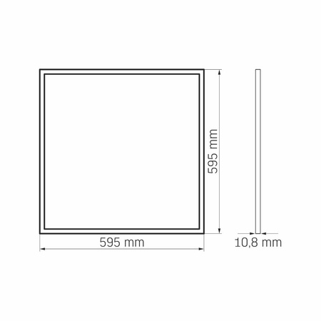 LED zapuštěný podhledový panel 60x60 40W 5200lm 4000K neutrální bílá Videx