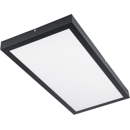 Stropní LED panel pro povrchovou montáž 30x60 cm 24W 4000K 1900lm IP20 Plafond BLACK