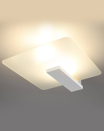 LED stropní svítidlo Plafond LAPPO 2xE27 Čtvercové svítidlo Bílé SOLLUX