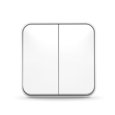 Vypínač světla 2tlačítkový 10A povrchový bílý BINERA VIDEX