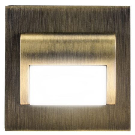 Schodišťové svítidlo DECORUS 9 LED 1.2W. Studená bílá mosaz