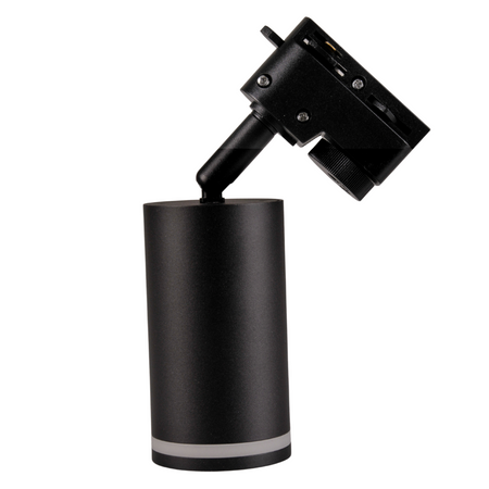 Sada přípojnic 1-fázová lišta + 6x reflektor GU10 černý PARIS Sanico Goldlux