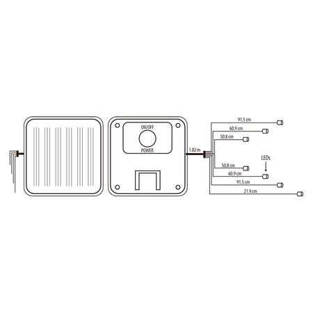 LED Solární řetěz, 7x LED Ozdobné Bodové Světla ORNIS LUMILED