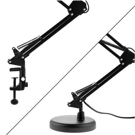 Stolní lampa E27, Černá + držák na stůl TOBI LUMILED