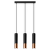 LOOPEZ 3L 3xGU10 Elegantní závěsné svítidlo SOLLUX v černo-měděném provedení