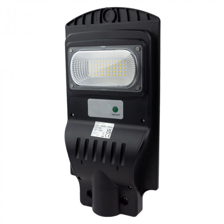 LED solární pouliční lampa 30W 650lm 4000K neutrální IP65 se senzorem pohybu a soumraku ECONOMY Ecolight