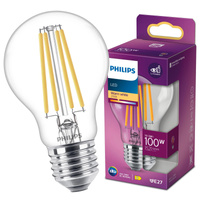 LED žárovka E27 A60 10.5W = 100W 1521lm 2700K Teplá bílá vlákno PHILIPS