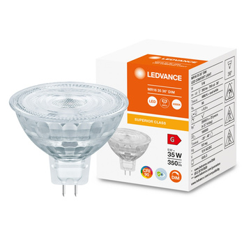 LED žárovka MR16 5W = 35W 350lm 4000K Neutrální bila 36° CRI90 12V stmívatelná LEDVANCE Superior