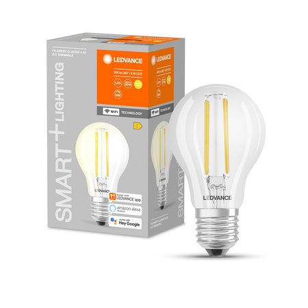 LED žárovka E27 A60 6W 806lm 2700K Teplá bílá SMART+ WiFi Filament Stmívatelné Classic LEDVANCE