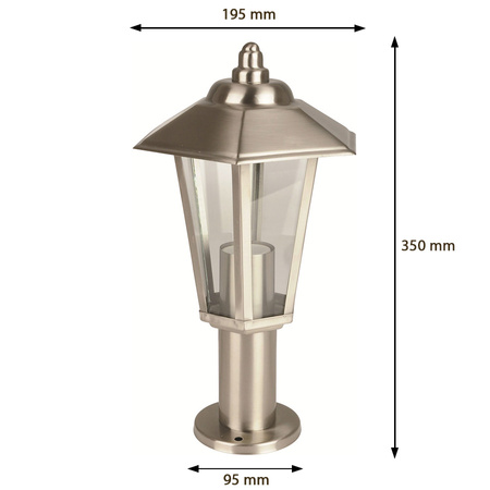 Venkovní LED zahradní svítidlo JUPITER E27 Tyč 35cm Gold Satin Volteno