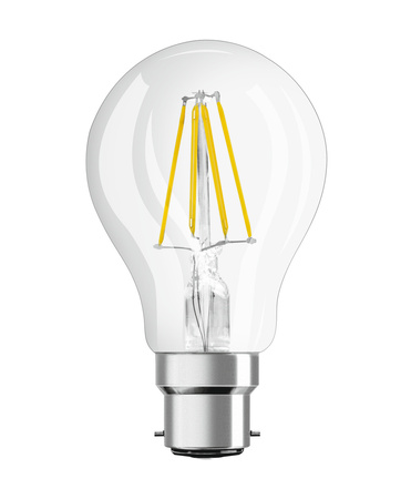 LED žárovka A60 B22d 6,5W = 60W 806lm 6500K studená bílá 300° Retrofit Filament CLASSIC Osram