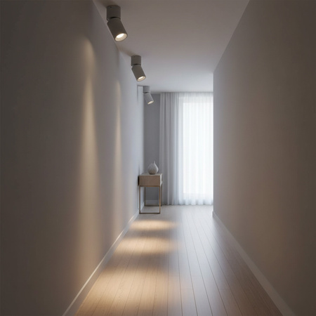 NIXA GU10 Tuba Spot Svítidlo pro povrchovou montáž 360° Movable Round Grey GOLDLUX