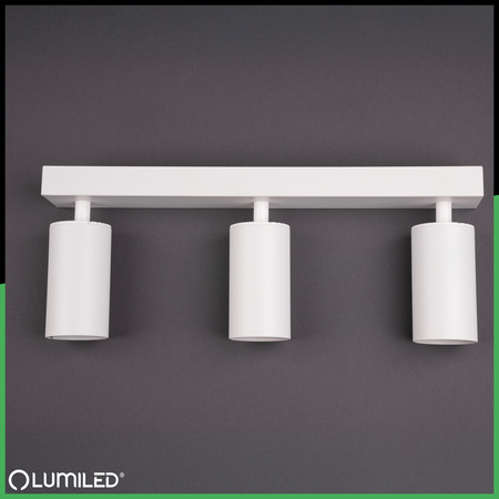 Stropní svítidlo SPOT TUBA Reflektor Halogenové svítidlo 3x GU10 TABULA LUMILED