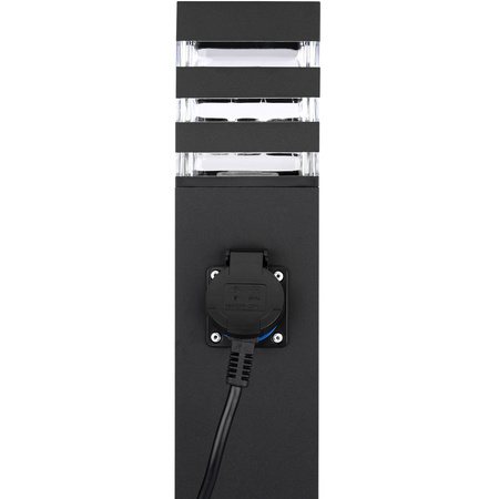 Venkovní zahradní lampa E27, LED se zásuvkou sloupek 60cm TAXUS 2 LUMILED