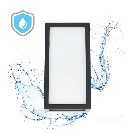 Venkovní nástěnná lampa LED 10W 460lm 4000K neutrální bílá IP54 Black Entera Kobi Garden Wall