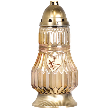 4x Skleněná svíčka We Remember. 72hodinová vložka. celoroční. 35 cm