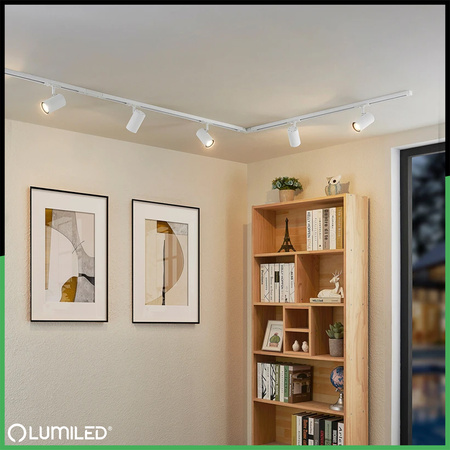 Osvětlovací lišta 1m + 3x reflektor lištový, GU10 Bílá SAGI LUMILED