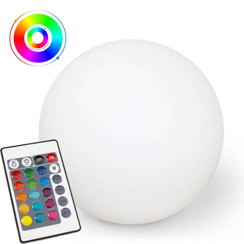 LED solární zahradní lampa s hroty RGB glóbus na zahradu GROUND 17cm + dálkový ovladač