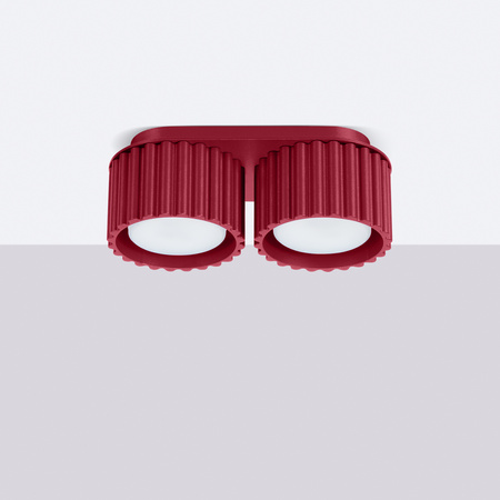 Svítidlo pro povrchovou montáž 2x GX53 Aluminium Burgundy Aura Deep Space SL.1823 Sollux