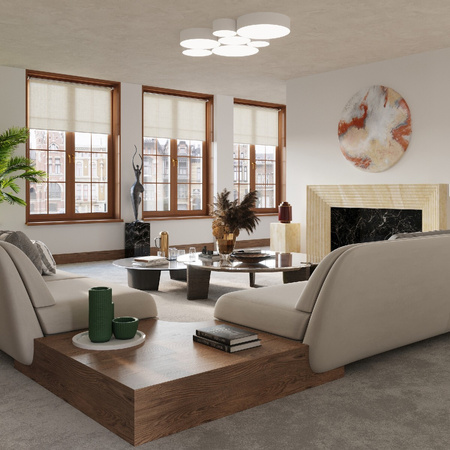 Svítidlo pro povrchovou montáž ARENA 3xE27 Plafond Round 45cm Modern White SOLLUX