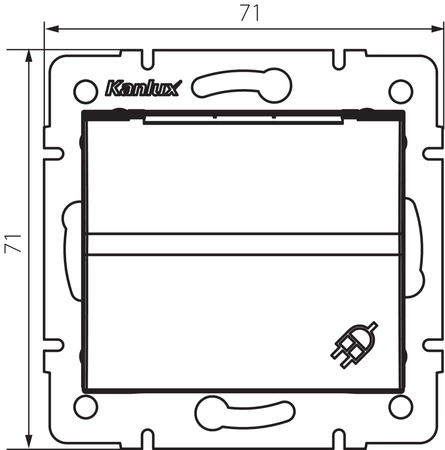 16A síťová zásuvka IP44 Square Silver LOGI Kanlux