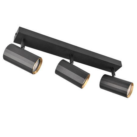 Nástěnné a stropní bodové svítidlo 3x GU10 Black Gold NICEA Sanico Goldlux